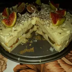 Домашна торта с бишкоти и смокини