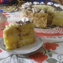 Козуначена торта с пудинг