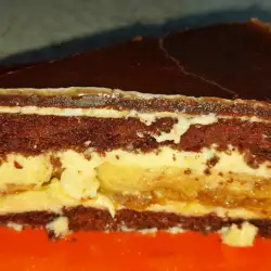 Торта с крем карамел и шоколад