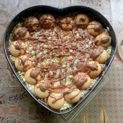 Торта Сърце с ванилови бишкоти
