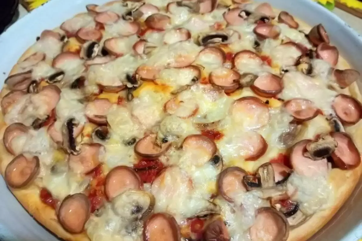Хрупкава пица с кайма