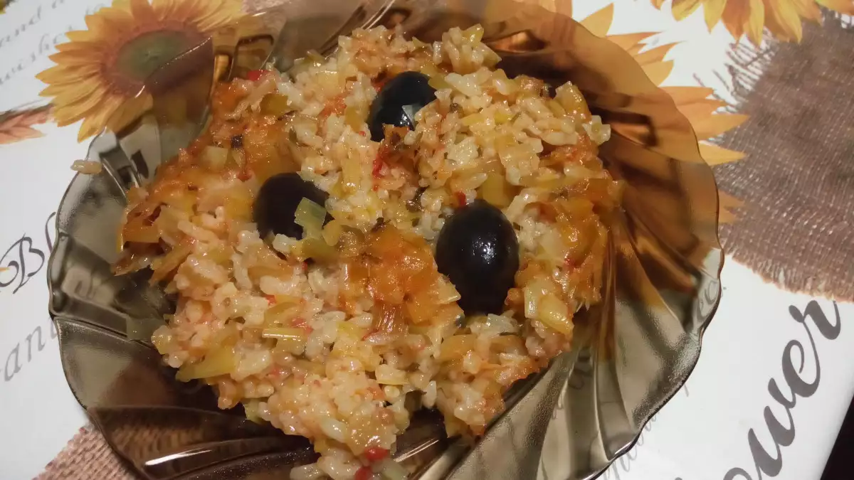 Ориз с Праз и Маслини на Фурна