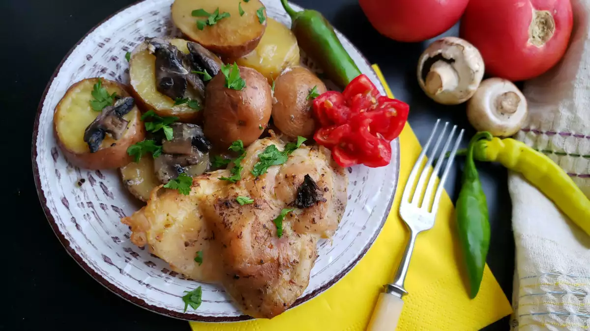Пилешки Пържоли на Фурна с Картофи