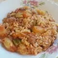 Картофи с ориз и праз на фурна