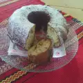Кекс с халва, вафли и бисквити