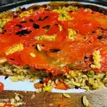 Мързеливи пълнени чушки с ориз и грах
