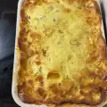 Мусака с тиквички, ориз и пилешко филе