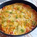 Мусака от тиквички с капия и моцарела