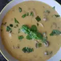 Супа от печурки със сметана и прясна мента