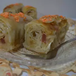 Баклава с ябълки и локум