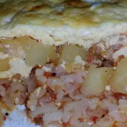 Картофи с ориз и заливка