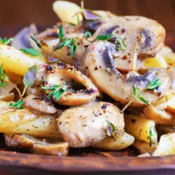 Макарони с гъбен сос