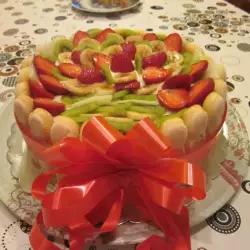 Плодово-еклерова торта