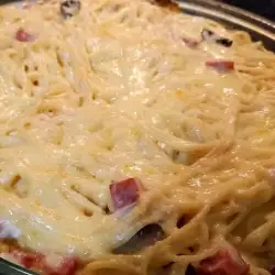 Спагети със сметана на фурна