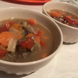 Супа с телешки дроб и оризов кускус