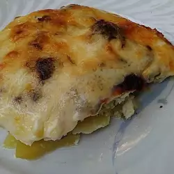 Здравословна запеканка с броколи и картофи