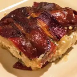 Веган запеканка с чушки и картофи