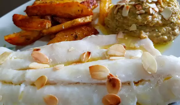 Треска с домати и маслини