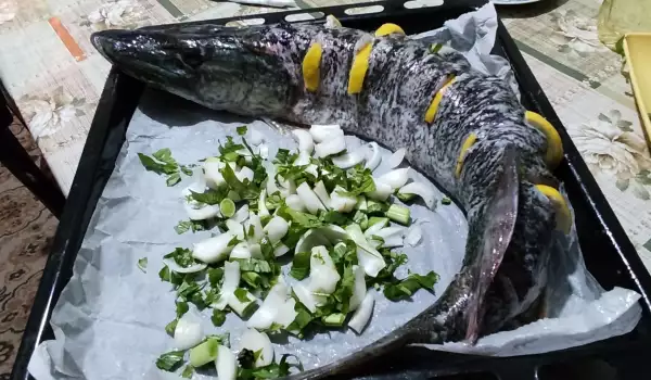 Треска с домати и маслини