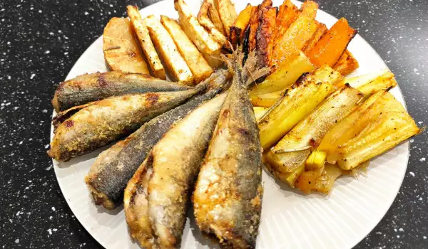 Треска с домати и маслини