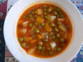 Доматена супа от пресен грах