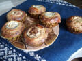 Солени кексчета с тиквички и шунка