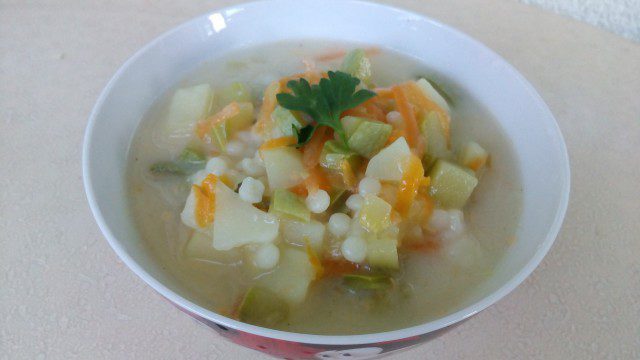 Зеленчукова супа с кускус
