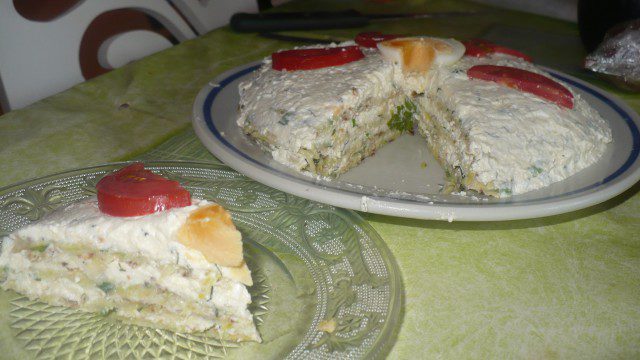 Палачинкова торта с тиквички