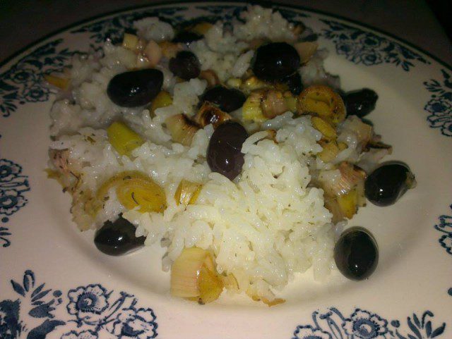 Ориз с праз лук и маслини