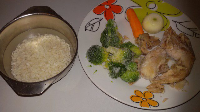 Заешко с броколи и ориз