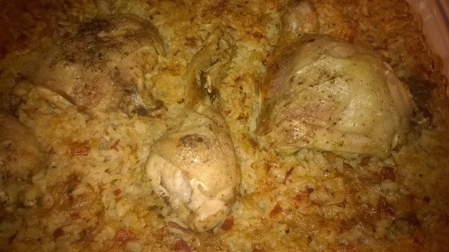 Пиле със зеленчуци и ориз
