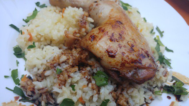 Пиле с ориз с ароматни подправки