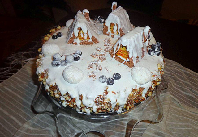 Зимна празнична торта