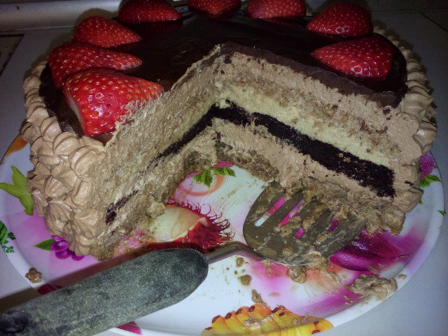 Торта Мока с шоколадов ганаш