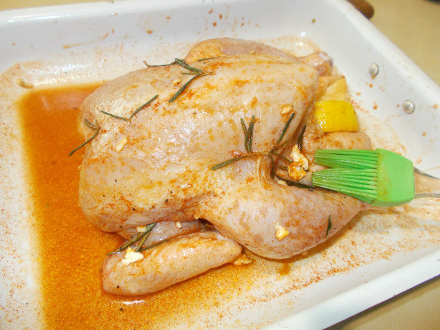 Коледно печено пиле с цитруси