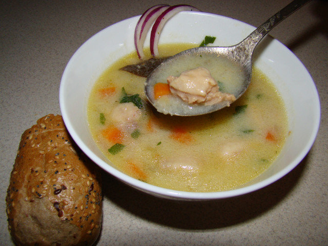 Супа от пилешки трътки