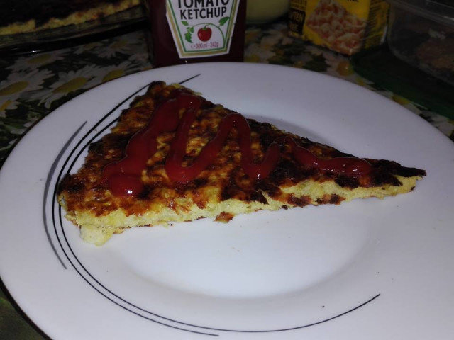 Здравословна пица с блат от тиквички