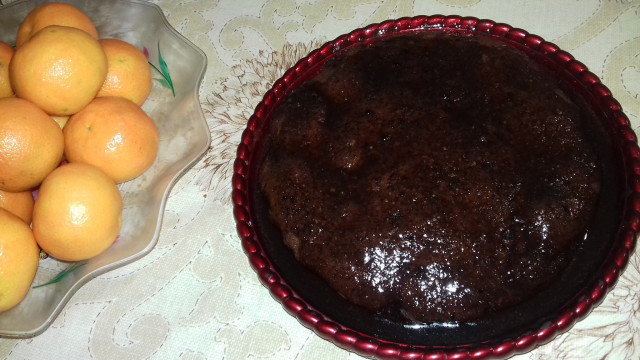 Турски кекс с шоколадов сироп
