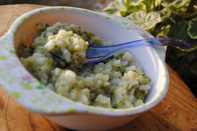 Пюре с броколи и ориз за бебе