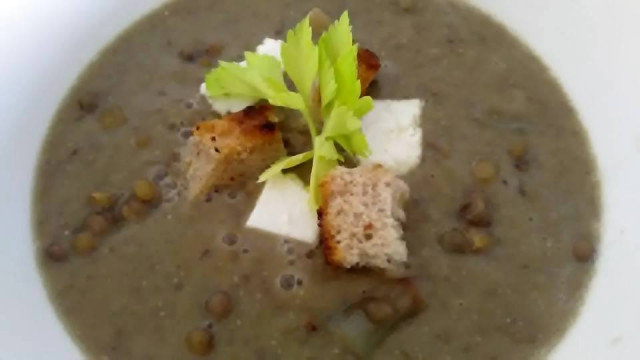 Крем супа от Френска зелена леща