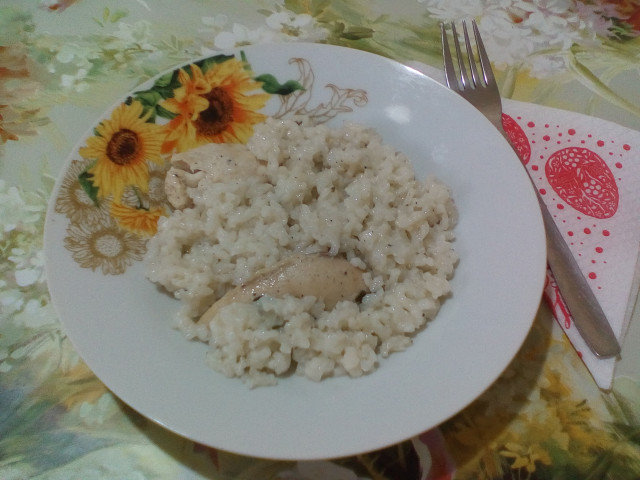 Бял ориз с пилешко на фурна
