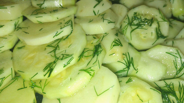 Печени картофи с тиквички