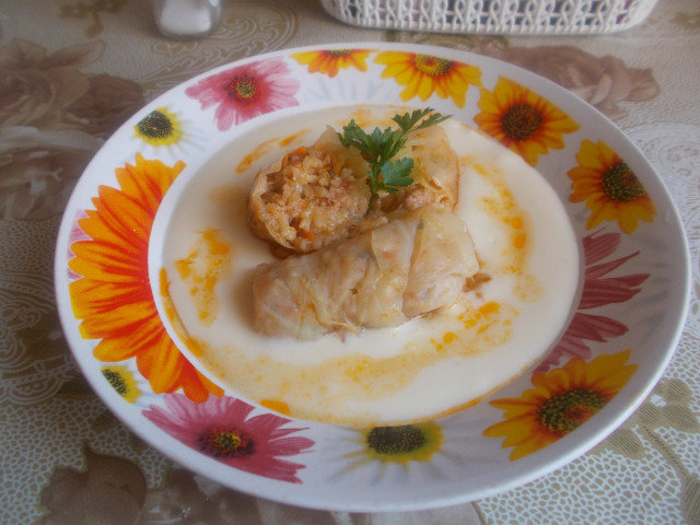 Сарми с прясно зеле, ориз и кайма