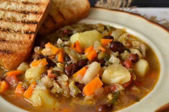 Постна тосканска супа Риболита (Ribollita toscana)