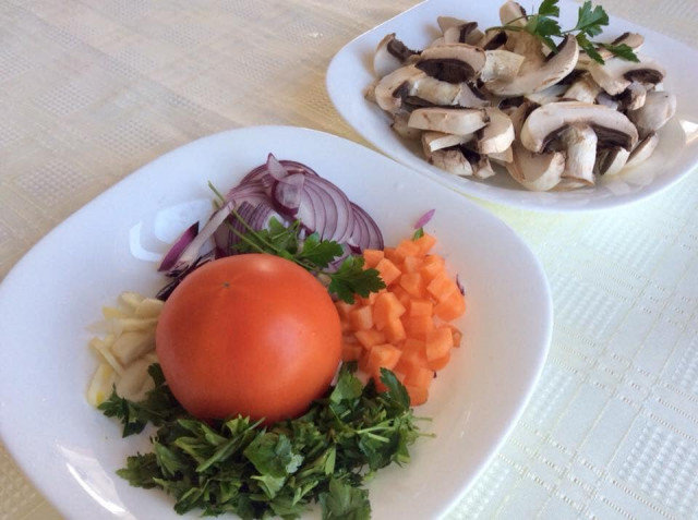 Фусили със зеленчуци и сметана