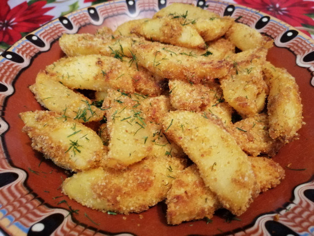 Мъжки картофи с горчица на фурна