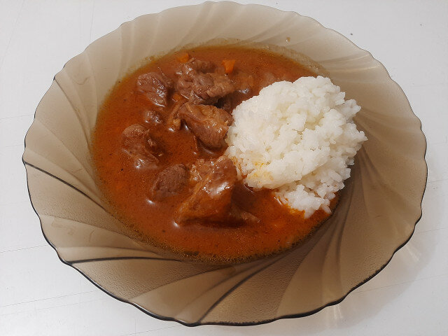 Свински кебап с бял ориз