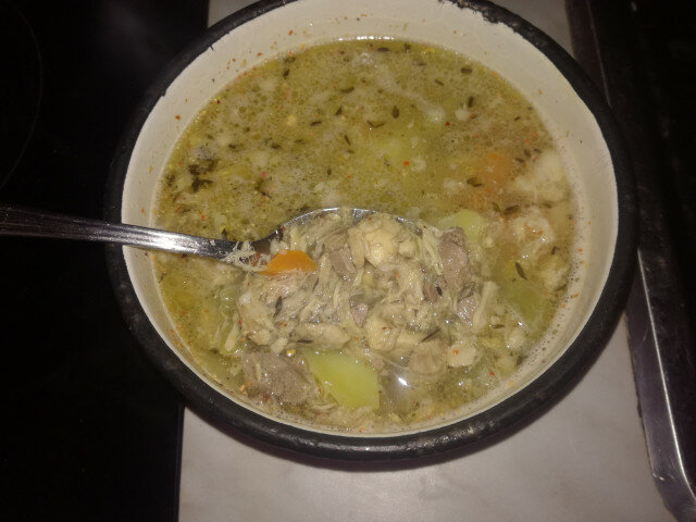 Селска супа със заешко