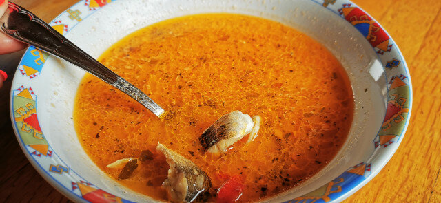 Руска рибена супа с домати