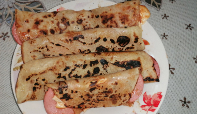 Солени палачинки с арабски питки